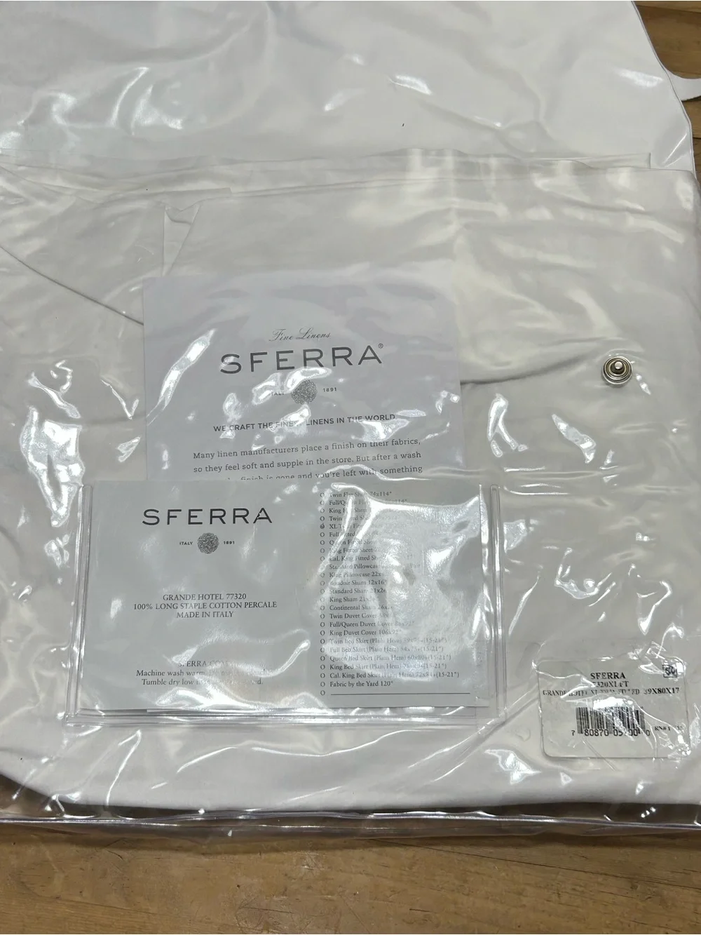 SFERRA Grande Hotel XL Twin Sheet Set White White